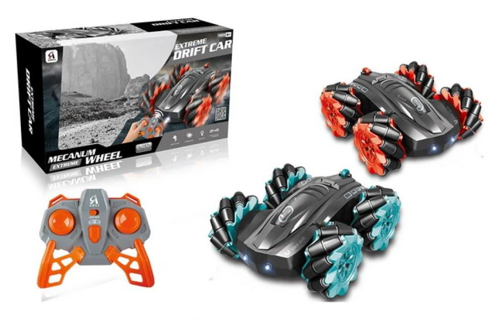 image for Mașină cu telecomandă RC pentru drift, dublă față, cu acumulator USB, lumini, 2.4 GHz, in sortiment foto