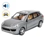 Металлическая машинка с инерционным механизмом, светом и звуком Porsche Cayenne 1:24, Серый foto