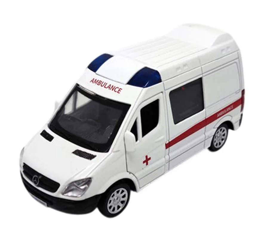 Металлическая машинка Mercedes-Benz Sprinter Скорая помощь, масштаб 1:53 foto