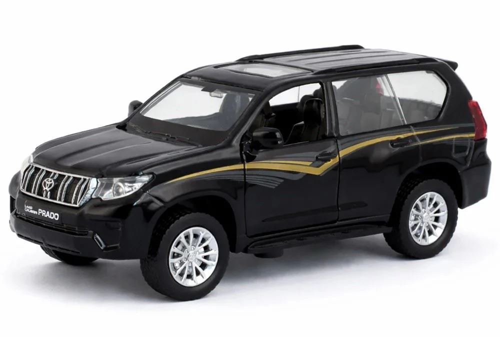 image for Металлическая машинка Toyota Land Cruiser Prado с инерционным механизмом, масштаб 1:36, в асс. foto