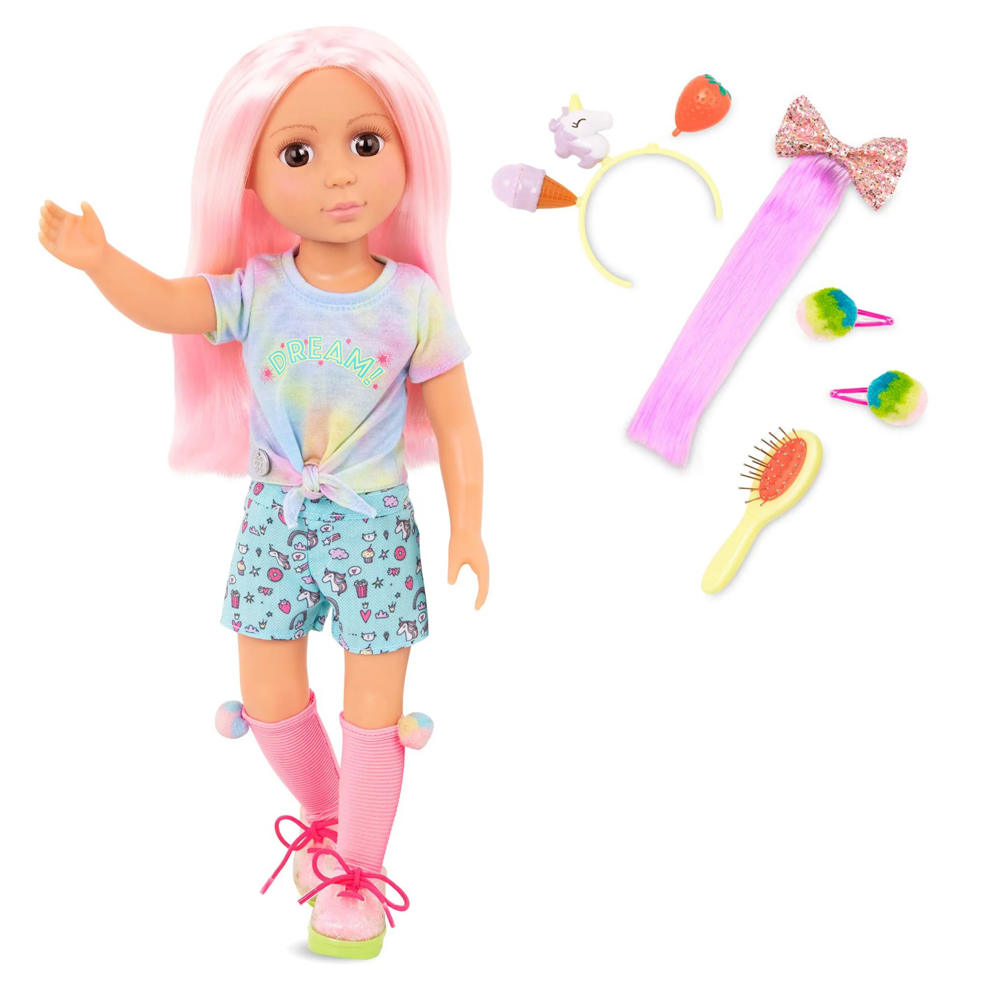 image for Papusa Battat Glitter Girls Nixie cu accesorii pentru coafat, 35 cm foto