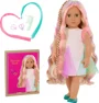 Papusa Tessie cu parul lung si colorat, 46 cm foto