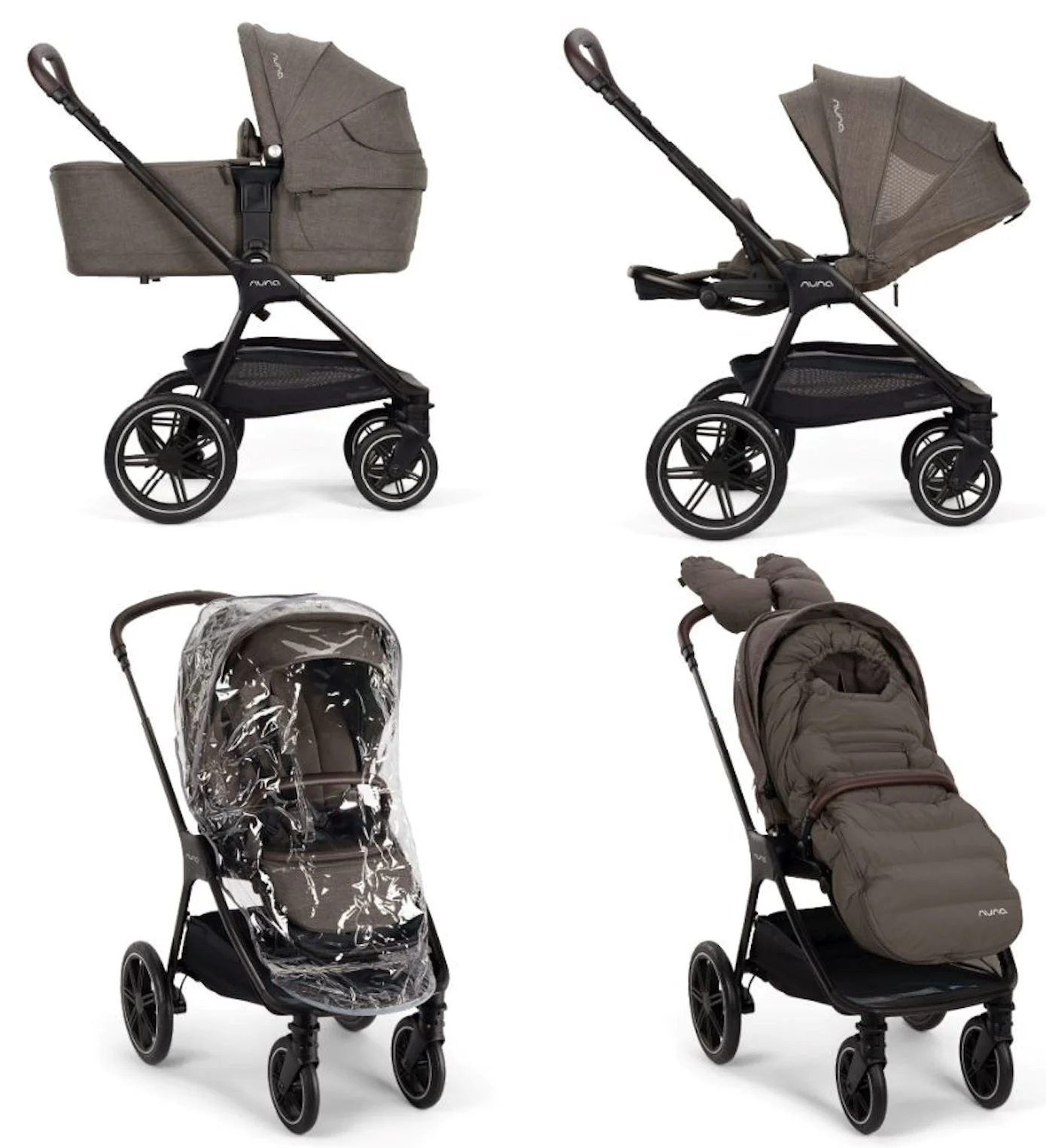 Carucior 2 in 1 Nuna TRIV LX Chestnut cu set de accesorii foto