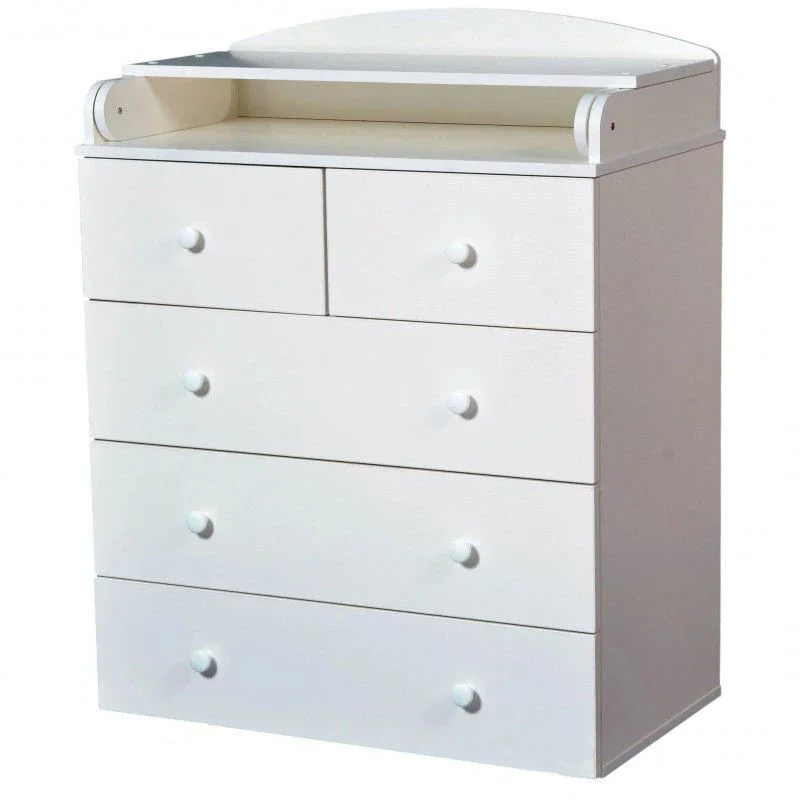 image for Комод с пеленальным столиком и 5 ящиками PernaMea HappyBaby Pro 800 DSP White foto