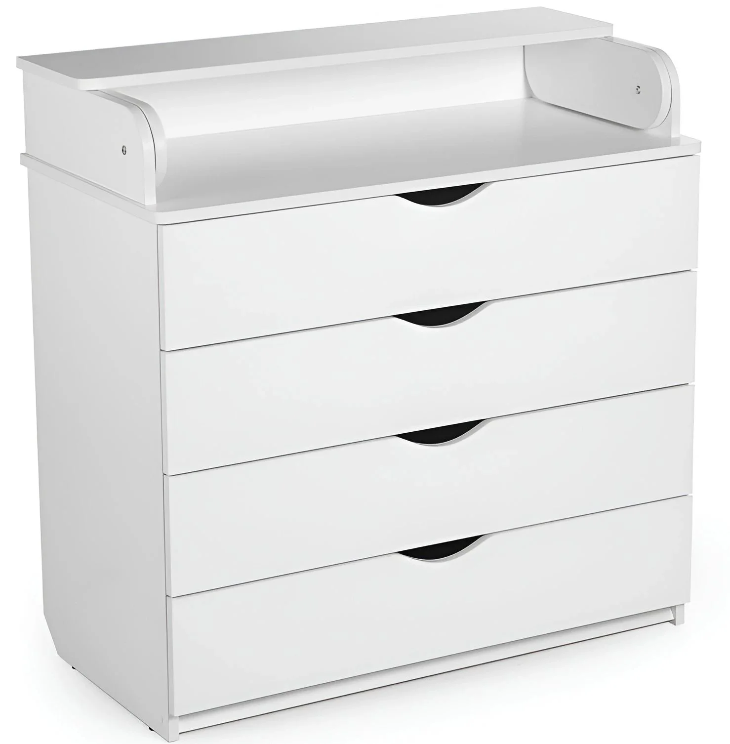 image for Комод с пеленальным столиком и 4 ящиками PernaMea HappyBaby Standart 800 PAL White foto