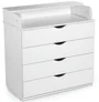 Комод с пеленальным столиком и 4 ящиками PernaMea HappyBaby Standart 800 PAL White foto