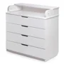 Комод с пеленальным столиком и 4 ящиками PernaMea HappyBaby Pro 800 MDF White foto