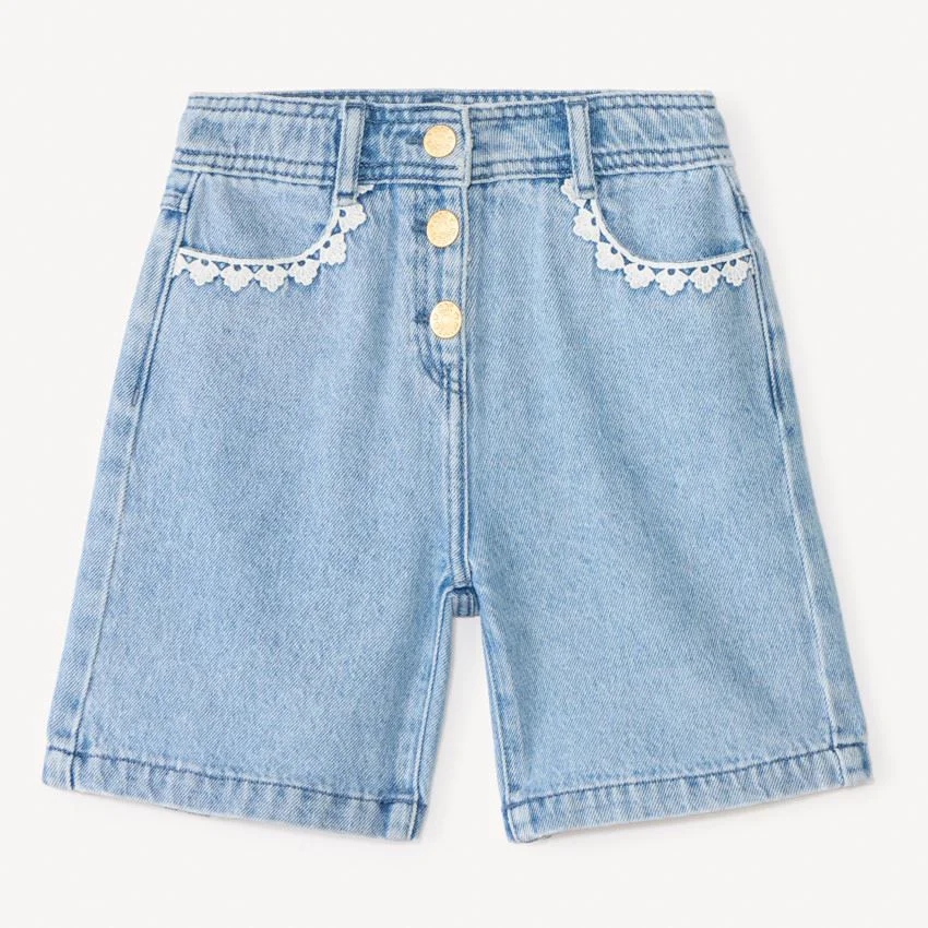 Orchestra Pantaloni scurti din denim cu broderie foto