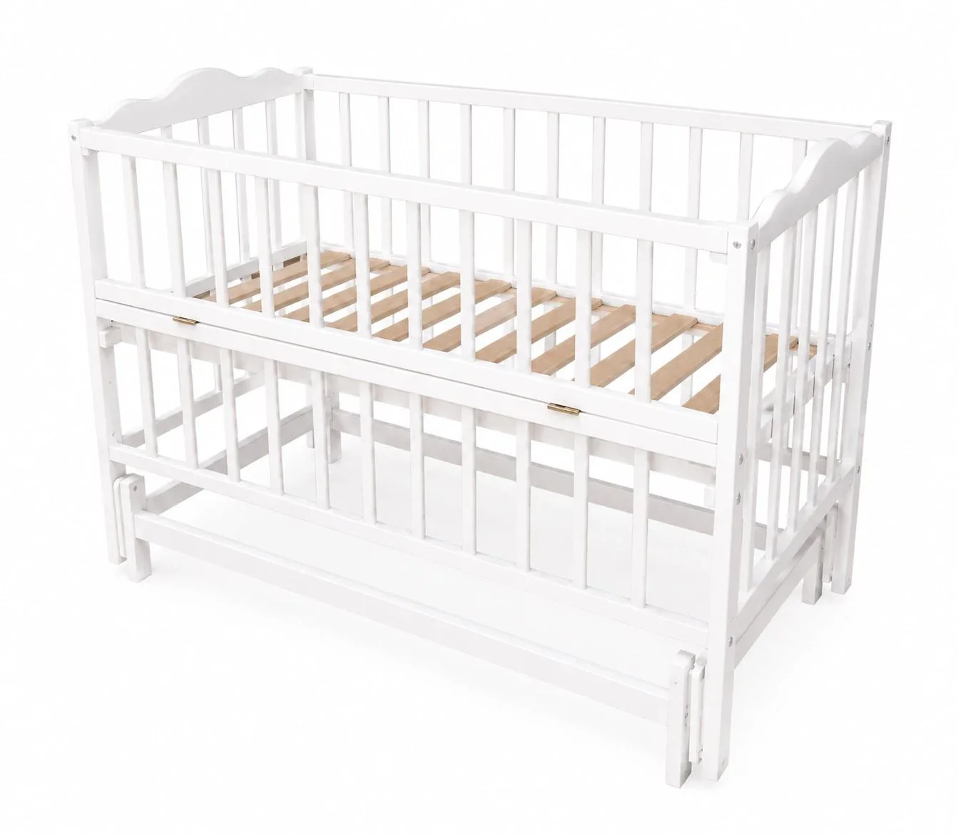 image for Детская кроватка с маятником Kuzea Anastasia-2 White foto