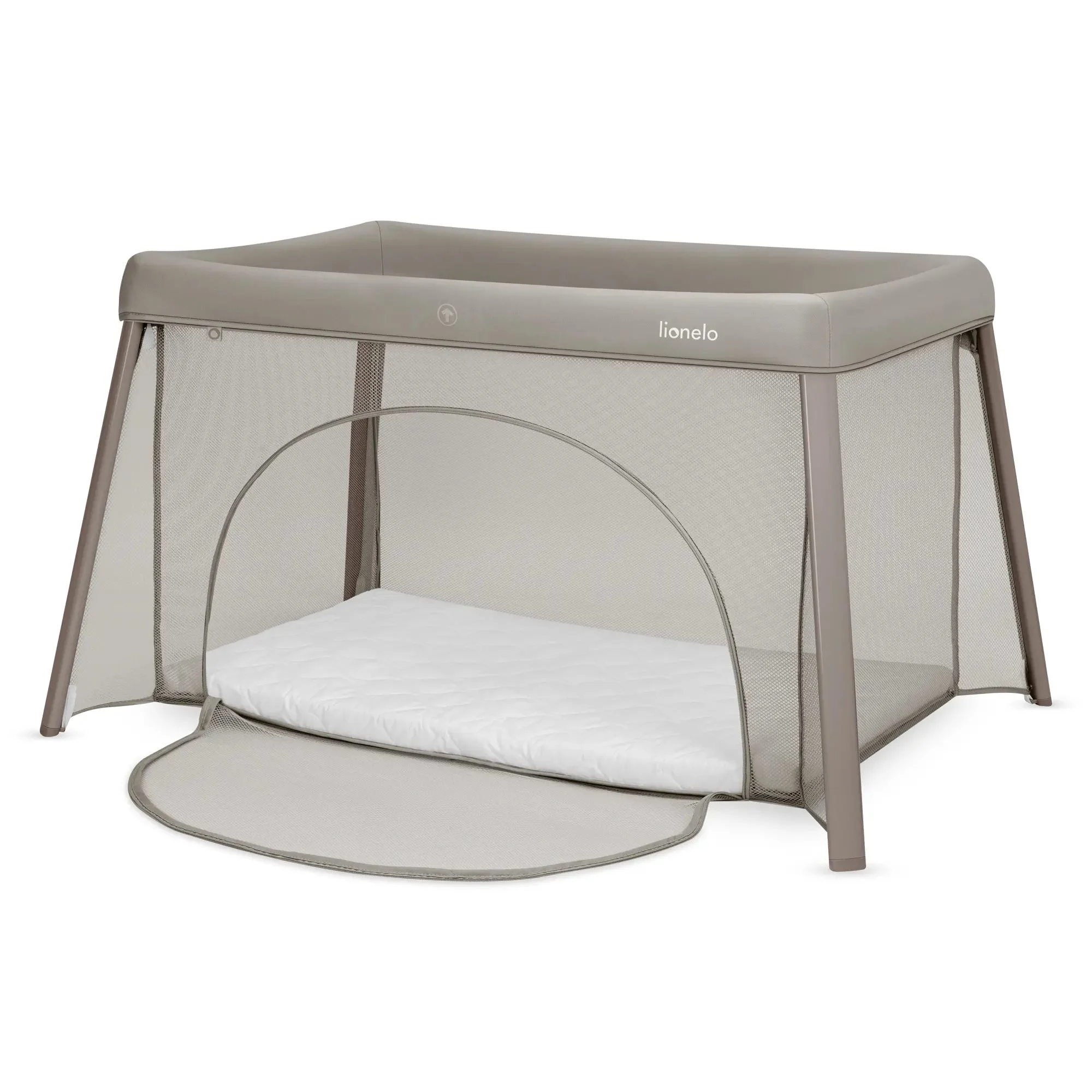 Tarc de joaca pliabil Lionelo Mila Beige Taupe, 113 x 61,5 x 84 cm foto