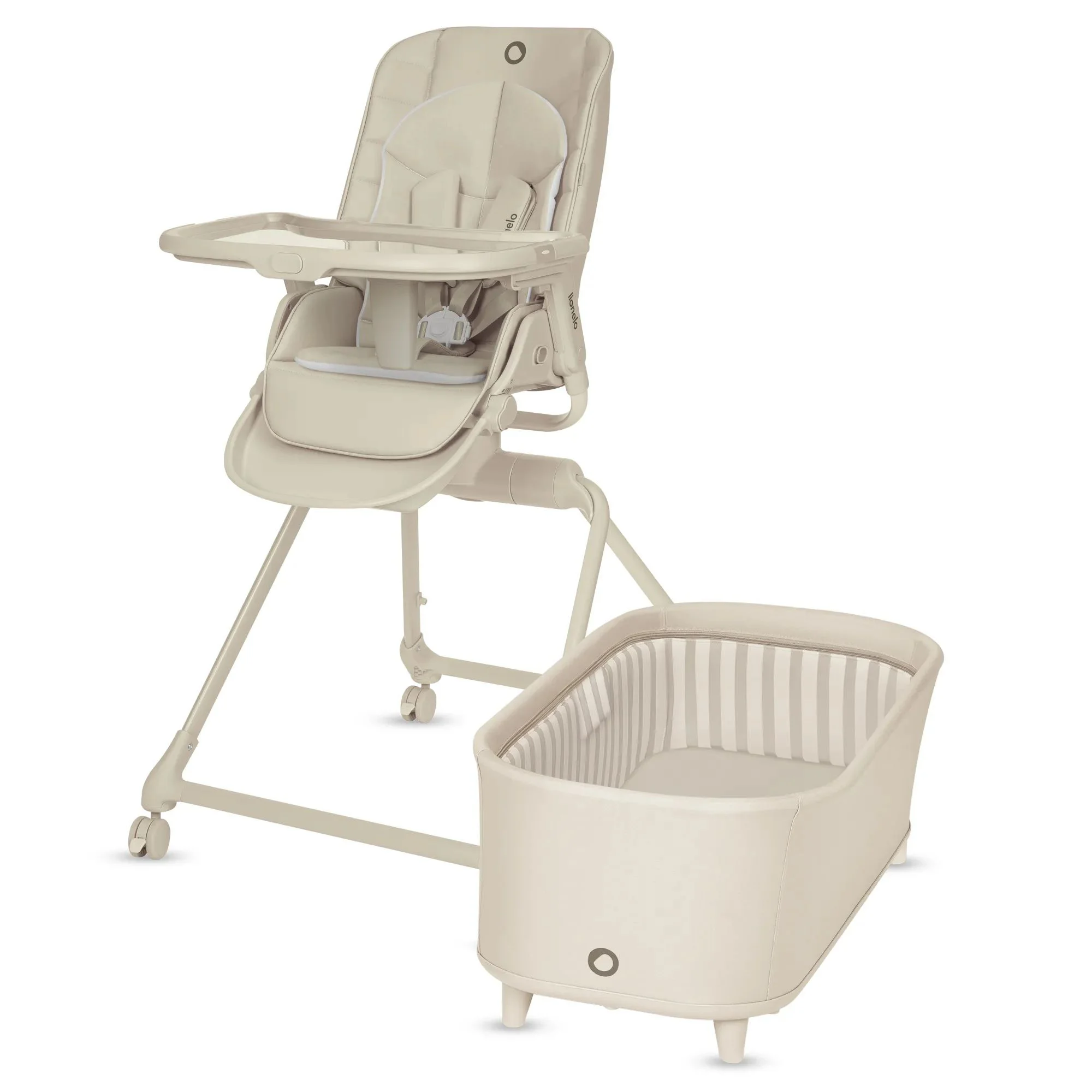 image for Scaun de masa + patut co-sleeper 3 in 1 Lionelo Maddie Set Beige foto