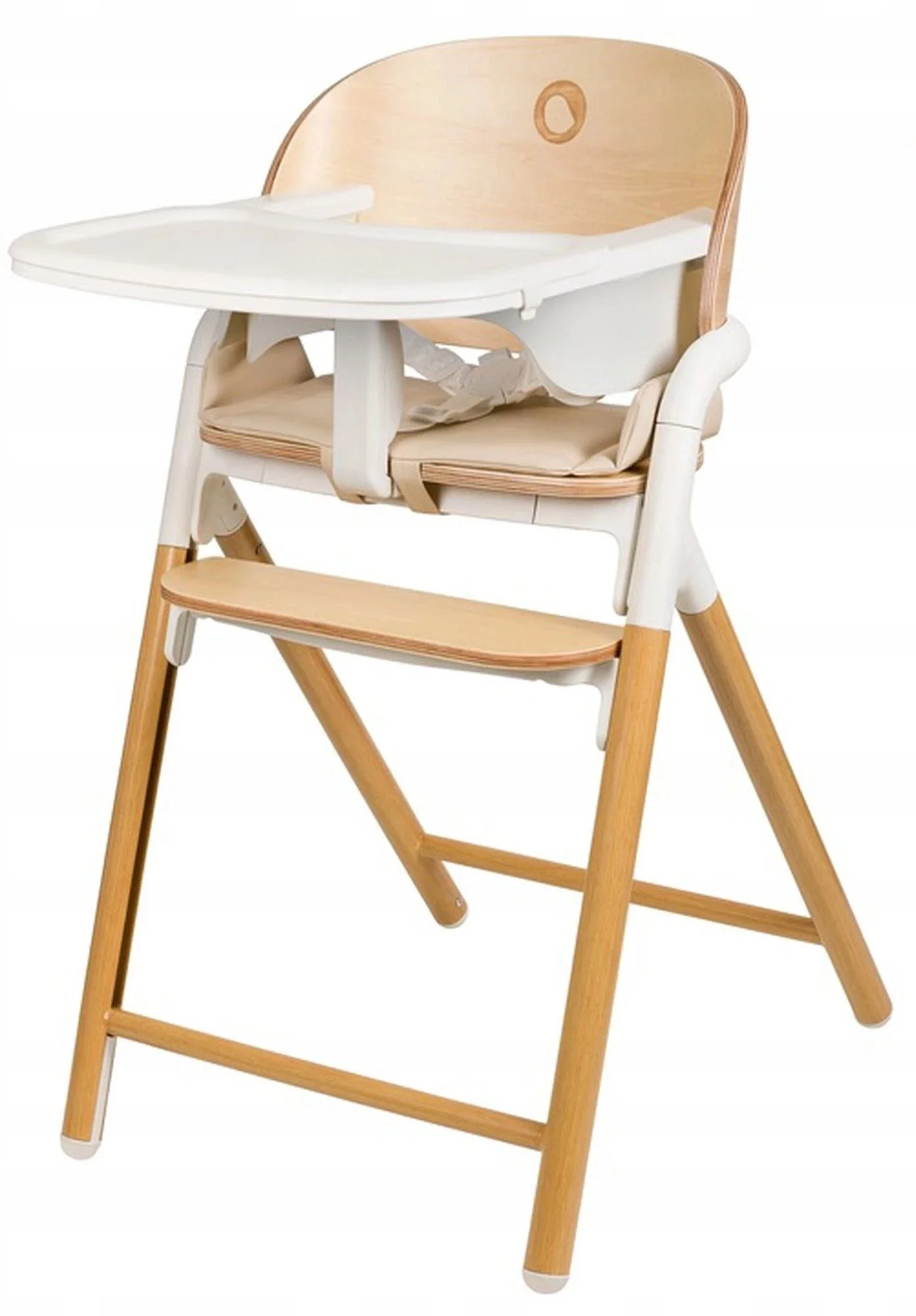 Scaun pentru hranire 3 in 1 Lionelo Celia White Natural Wood foto