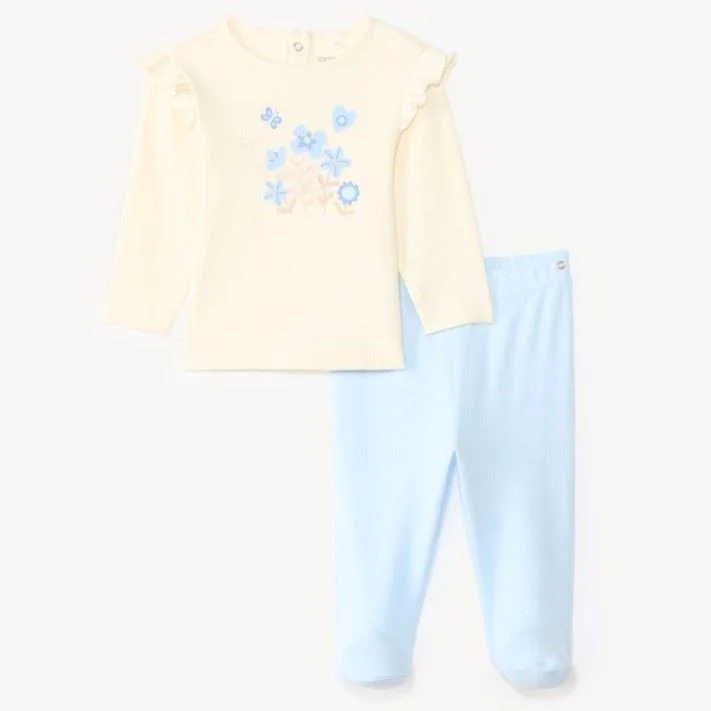 image for Orchestra Pijama lunga din 2 piese Blue Flowers foto