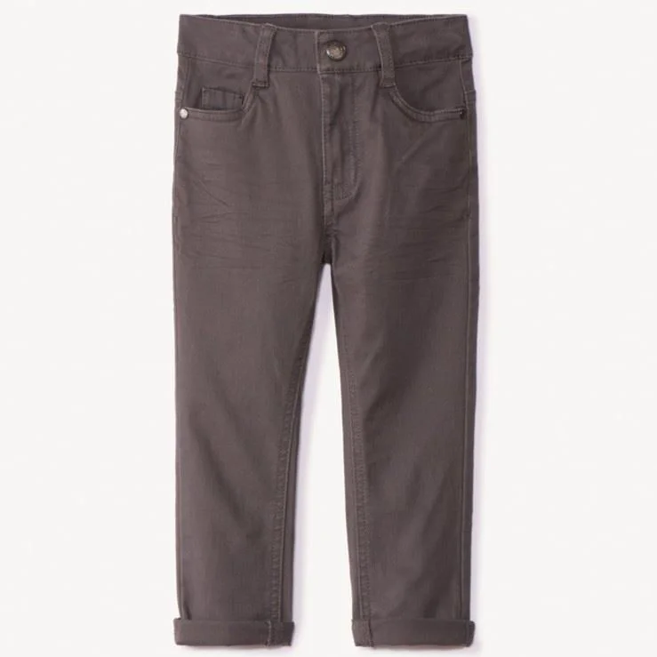 Orchestra Pantaloni slim din twill Grey foto