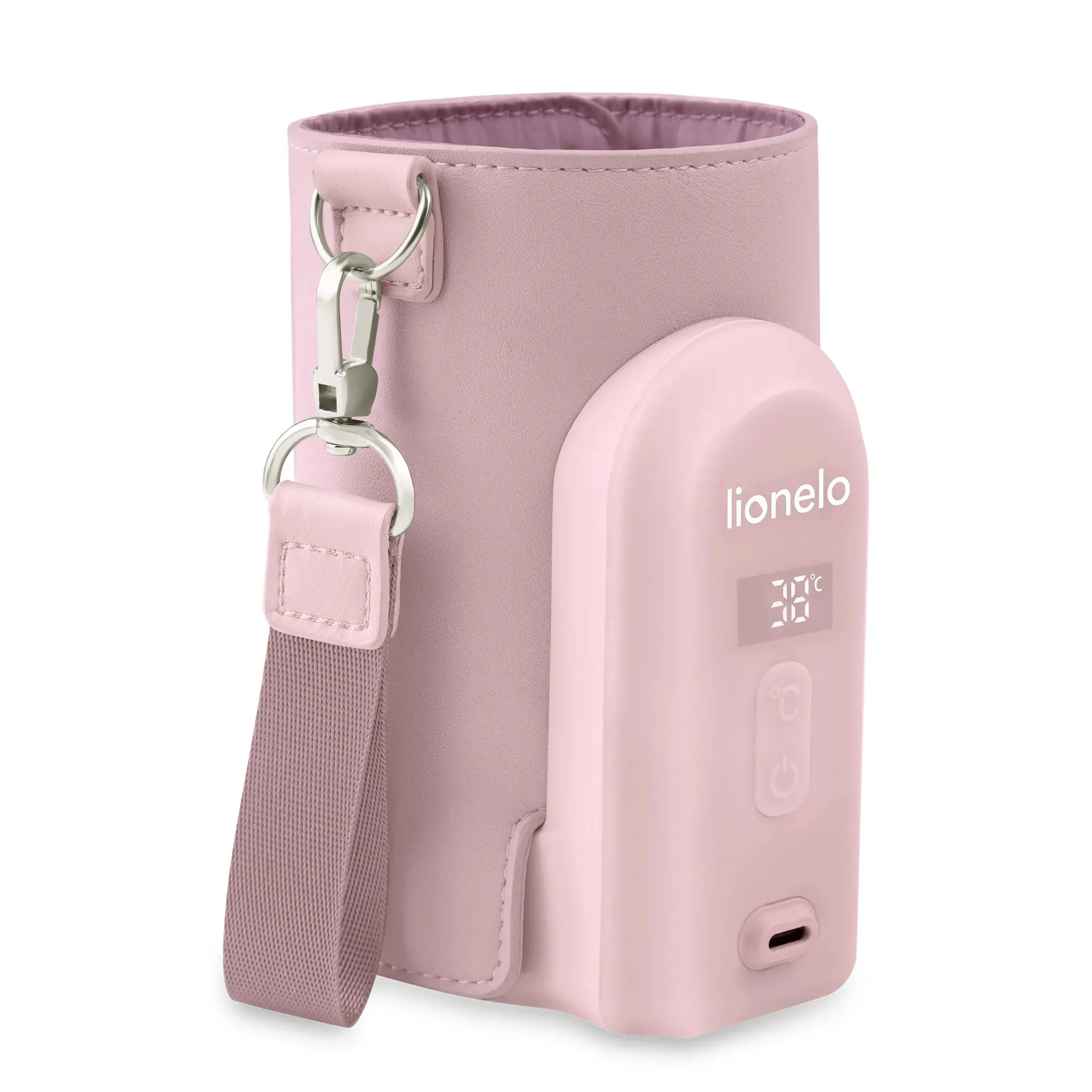 Incalzitor portabil pentru biberoane Lionelo Thermup Go Evo Pink Mist foto