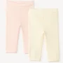 Orchestra Set 2 perechi de colanti tip fagure Baby Pink & Beige foto