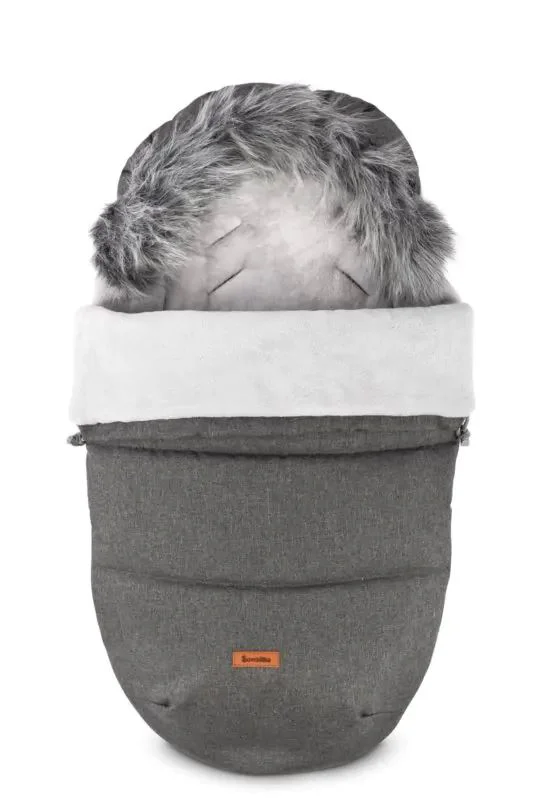 image for Зимний чехол для коляски Sensillo Indiana Grey 100x50 см foto