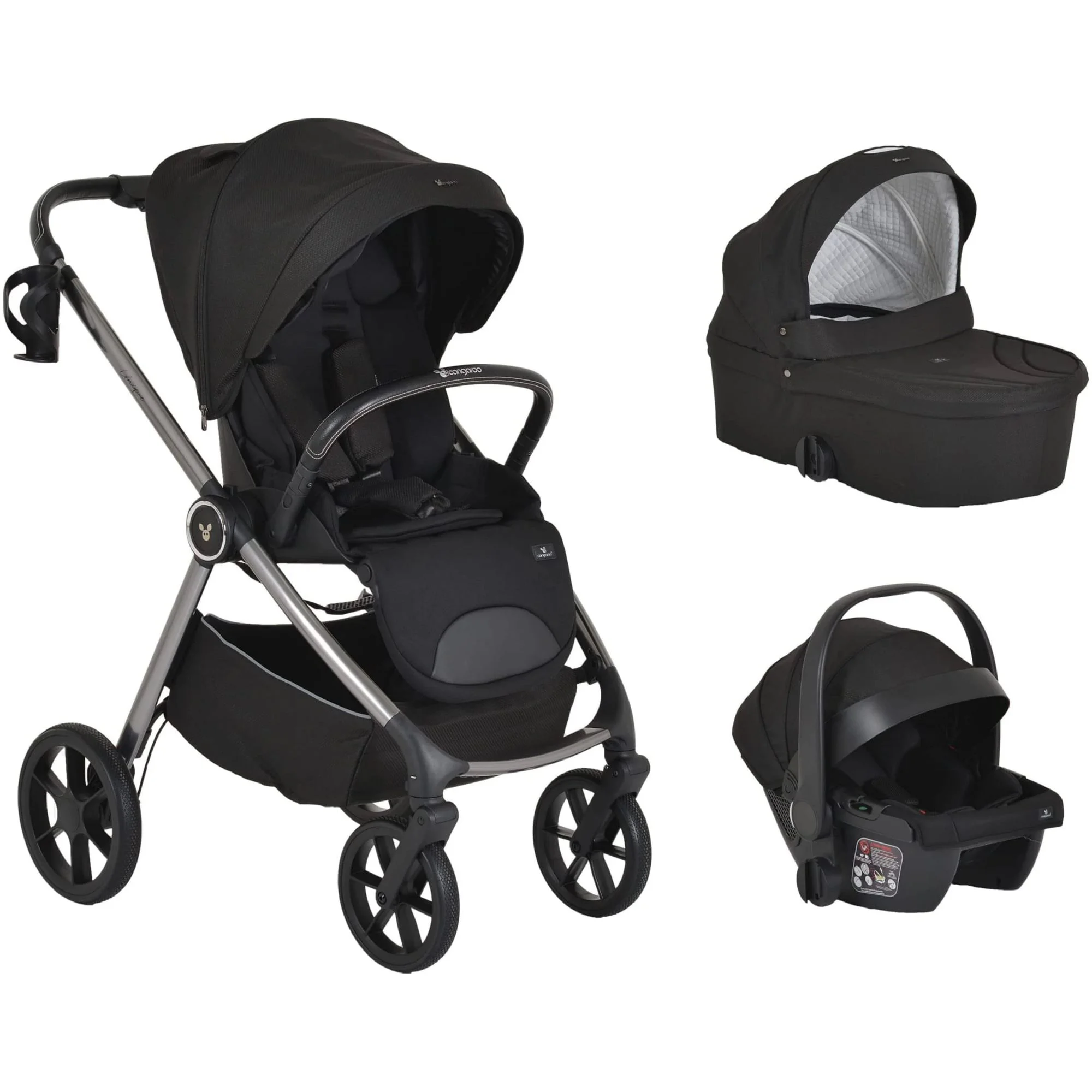 image for Carucior 3 in 1 Moni Unique Carbon Black foto