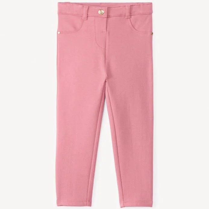 Orchestra Pantaloni slim din molton Pink foto