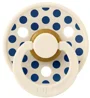Suzeta rotunda din latex BIBS Studio Colour Polka dot Medium Ivory/Deep Space (0-6 luni) foto
