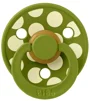Suzeta rotunda din latex BIBS Studio Colour Polka dot Wasabi/Luna (0-6 luni) foto