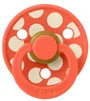 Suzeta rotunda din latex BIBS Studio Colour Polka dot Tango/Ivory (0-6 luni) foto