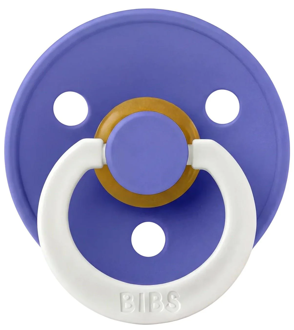 Suzeta rotunda fosforescenta din latex BIBS Colour Glow Grape (0-6 luni) foto