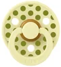Suzeta rotunda din latex BIBS Studio Colour Polka dot Luna/Wasabi (6-18 luni) foto
