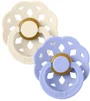Set 2 suzete rotunde din latex BIBS Boheme Ivory/Hush (0-6 luni) foto