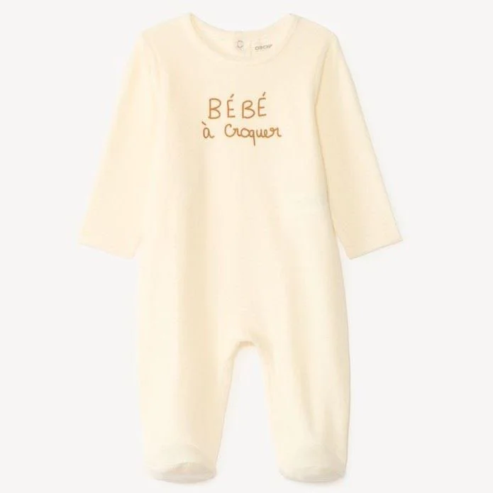 image for Orchestra Pijama din catifea cu talpa Bébé à croquer foto