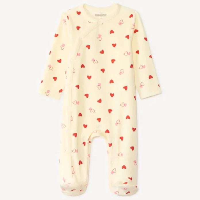 image for Orchestra Pijama din catifea cu talpa Hearts foto