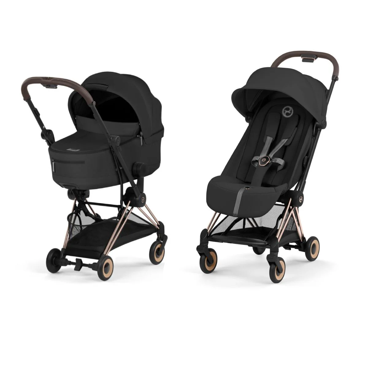 image for Коляска 2 в 1 Cybex Coya Rosegold Sepia Black 2026 foto