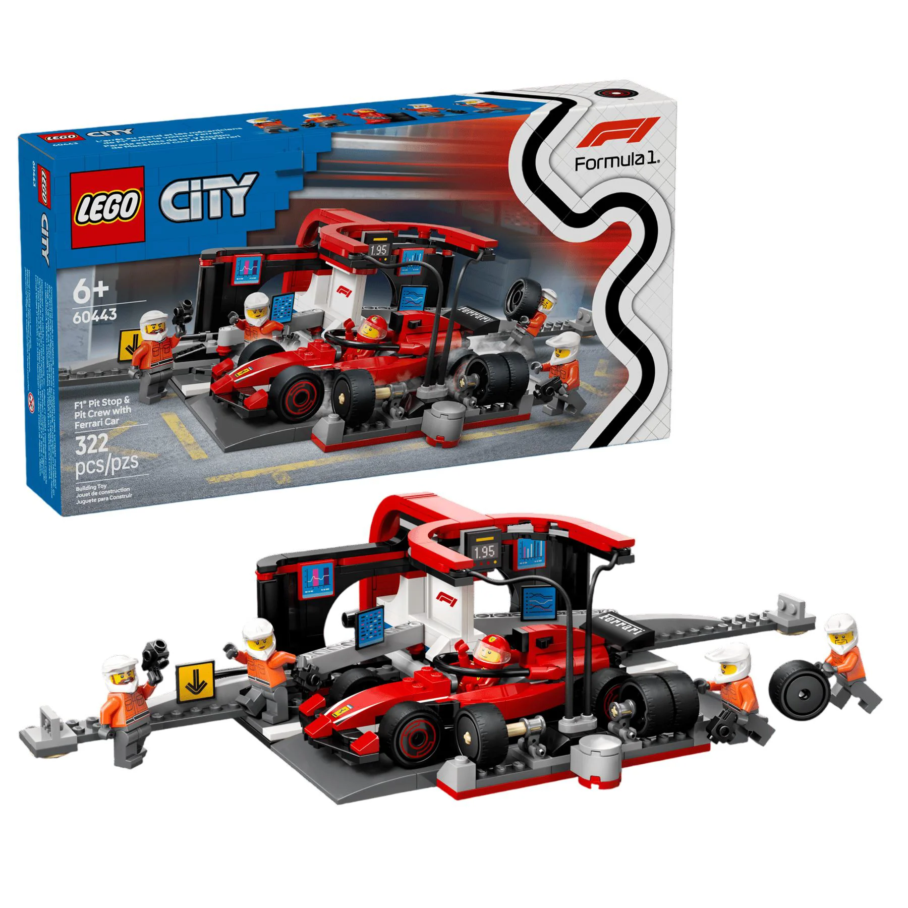 image for LEGO City - Oprire la Boxe F1 cu Echipa si Masina Ferrari foto