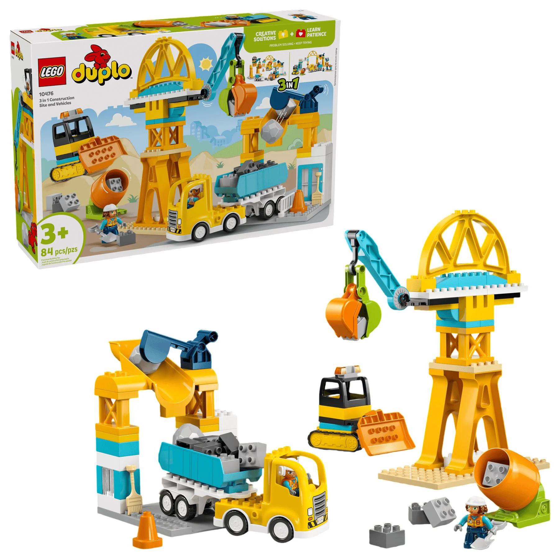 LEGO Duplo - 3 in 1 Santier de Constructii si Vehicule foto