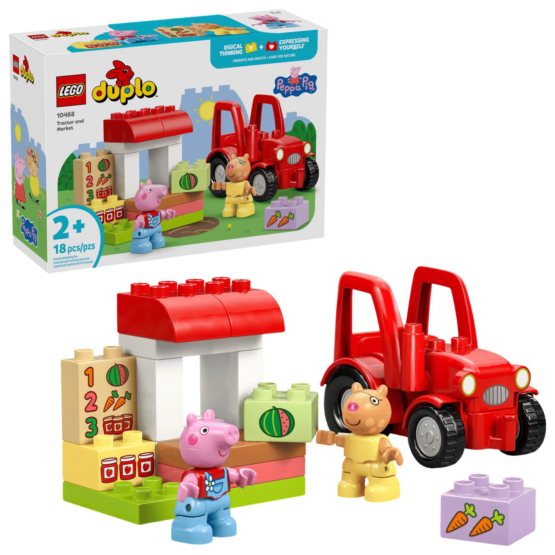 image for LEGO Duplo - Peppa Pig Tractor si Piata foto