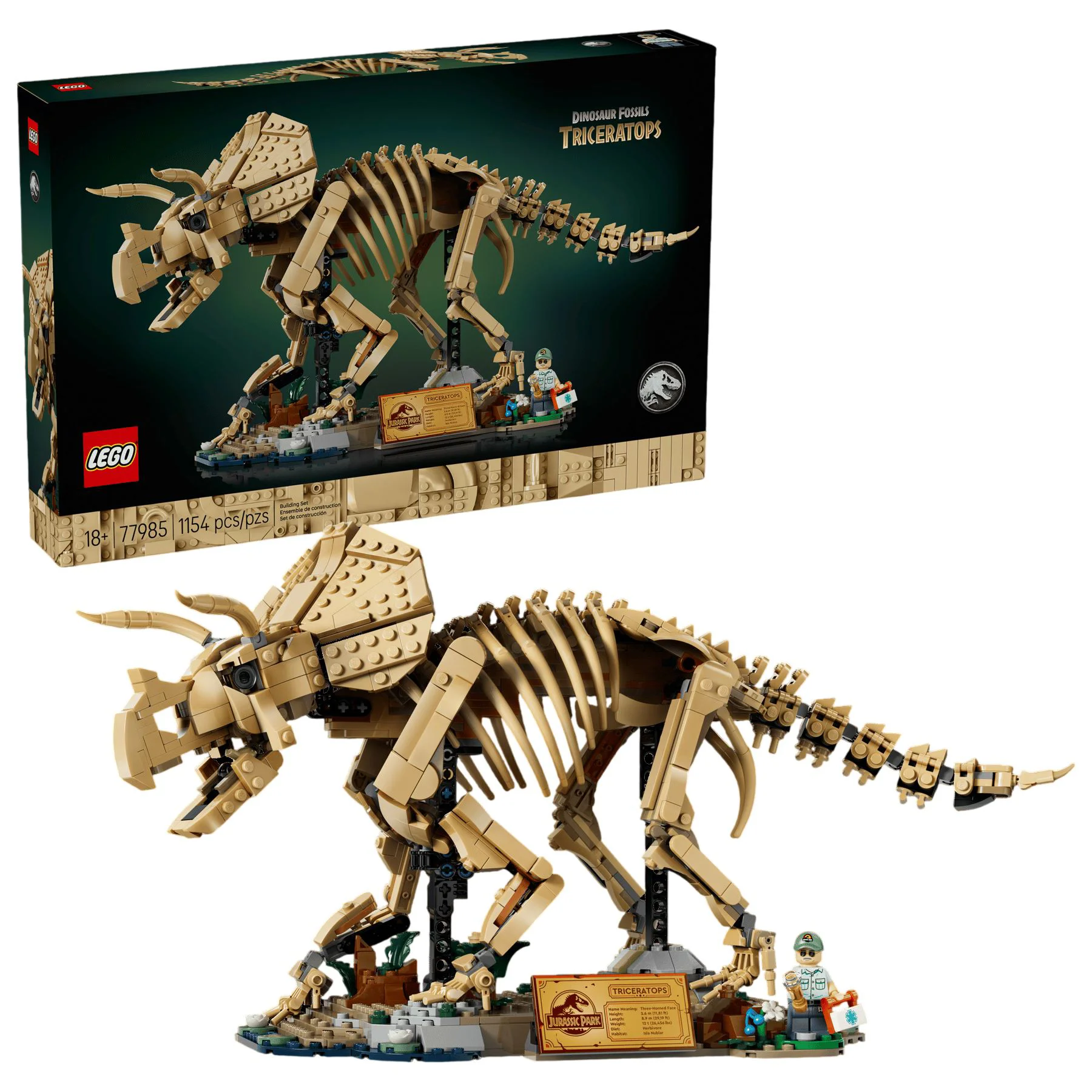 LEGO Jurassic World - Fosile de dinozaur: Triceratops foto