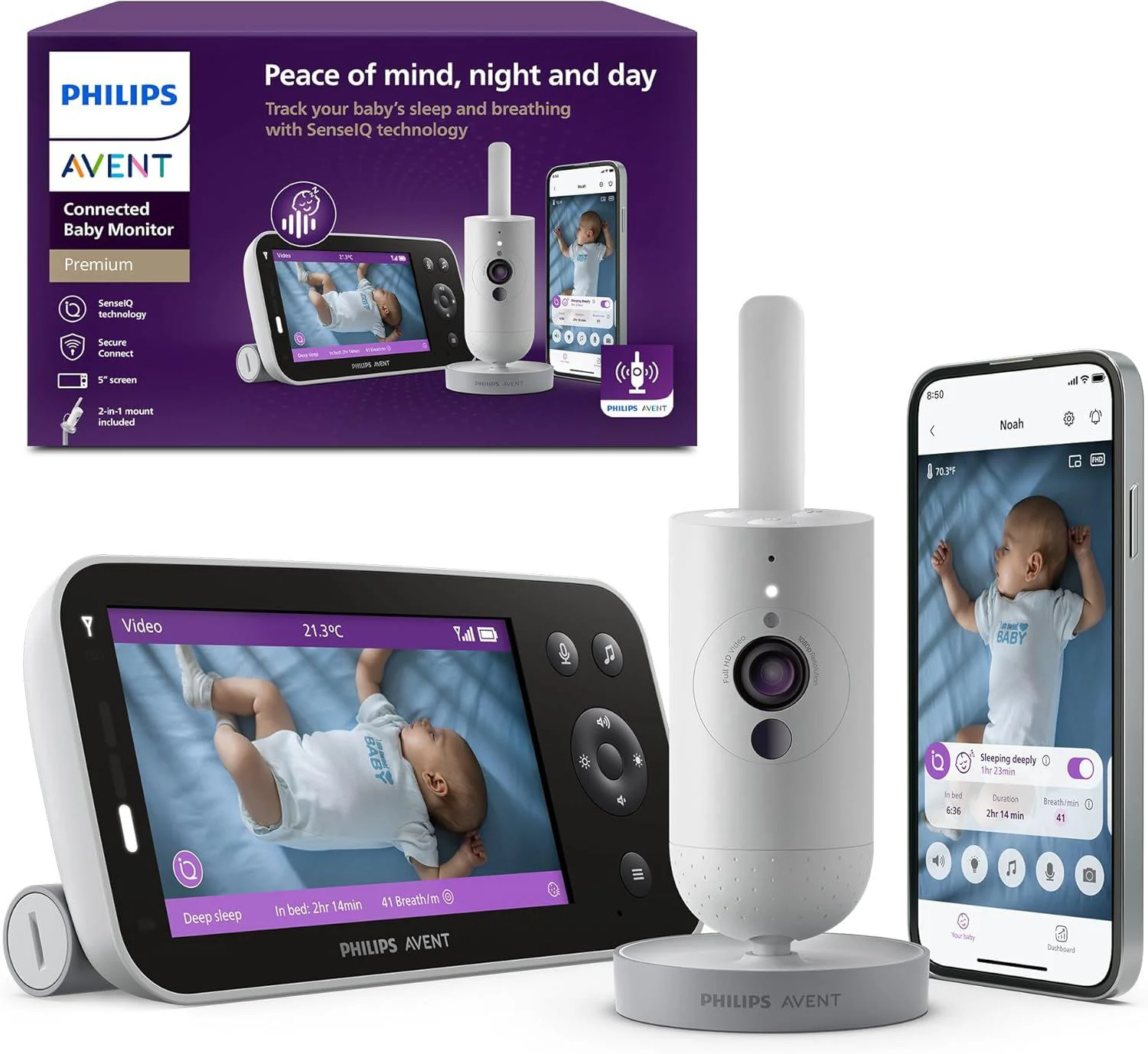 image for Sistem video de monitorizare Philips Avent Premium foto