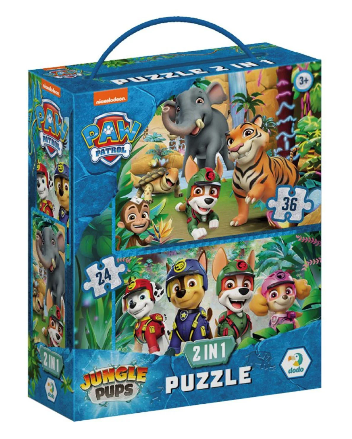 image for Puzzle 2 in 1 Dodo Paw Patrol Aventuri in Jungla, 60 el. foto