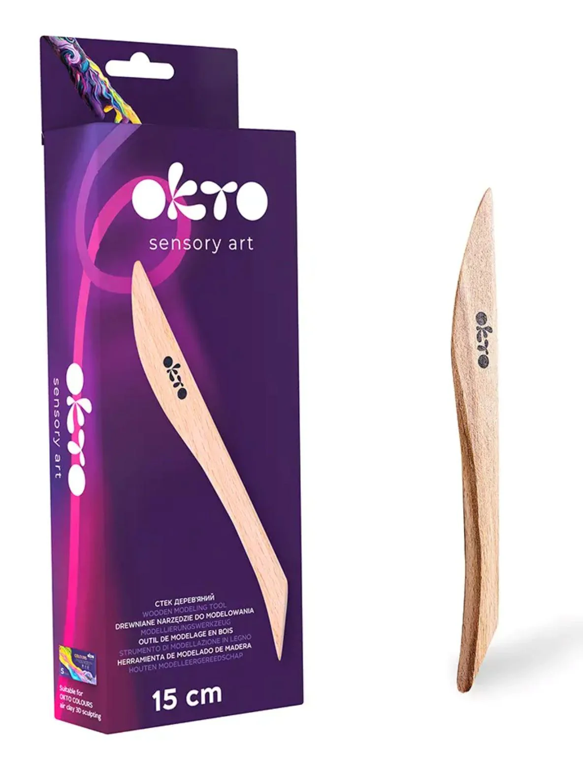 image for Деревянный инструмент для моделирования Okto 15 см foto