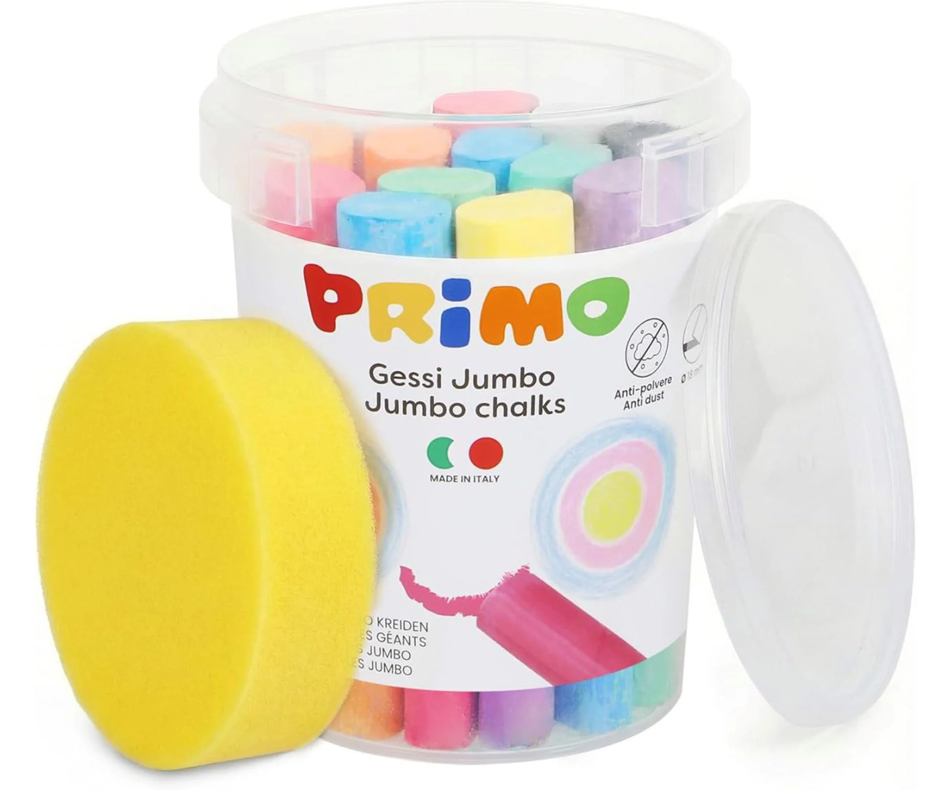 Creta cu bureta Primo Jumbo, 18 el. foto