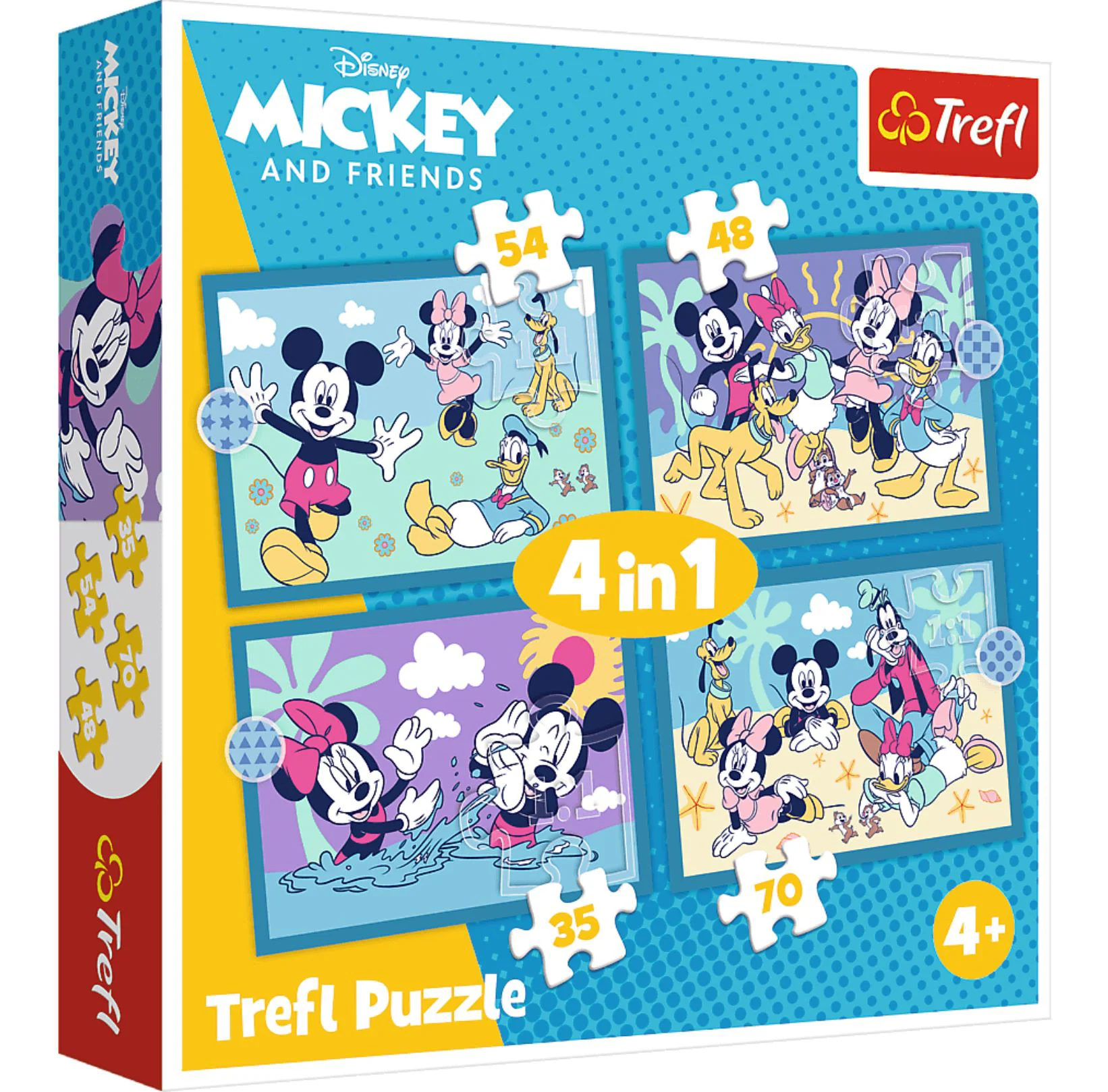 Puzzle 4 in 1 Trefl Intamplari amuzante cu Mickey Mouse foto