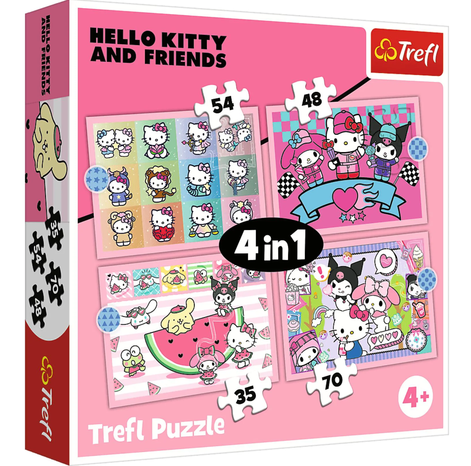Puzzle 4 in 1 Trefl Hello Kitty Aventuri dulci foto