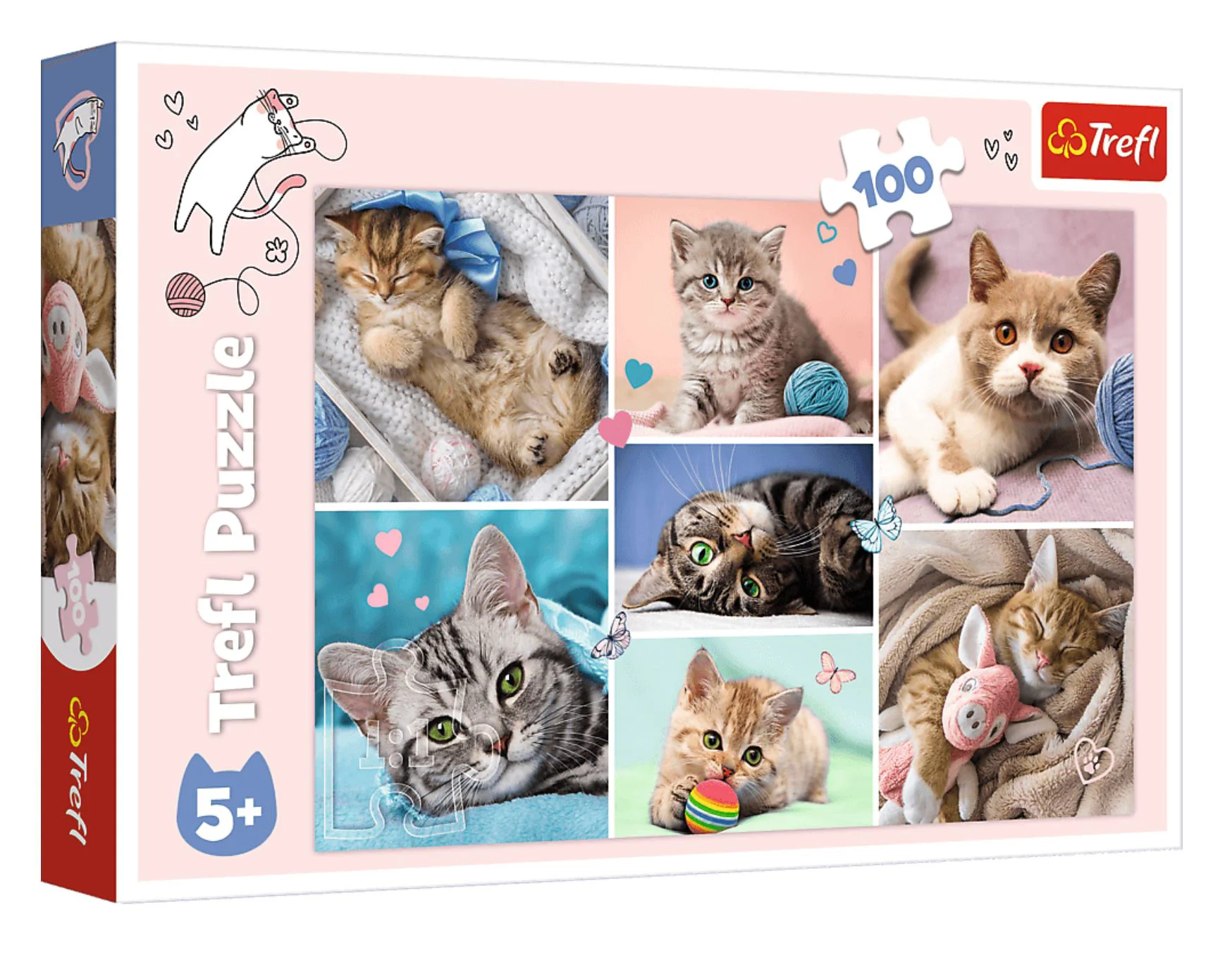 Puzzle Trefl In lumea pisicilor, 100 el. foto