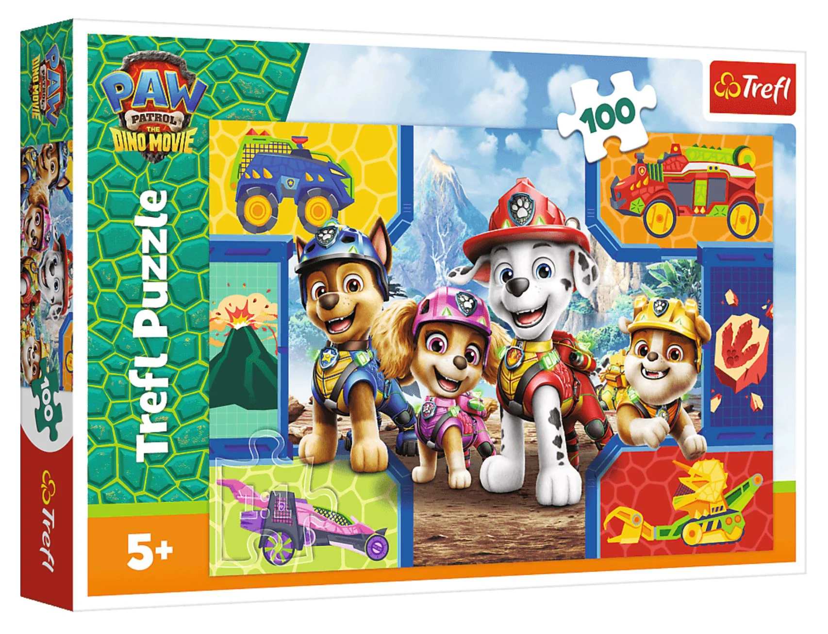 Puzzle Trefl Paw Patrol: Catelusii si dinozaurii, 100 el. foto