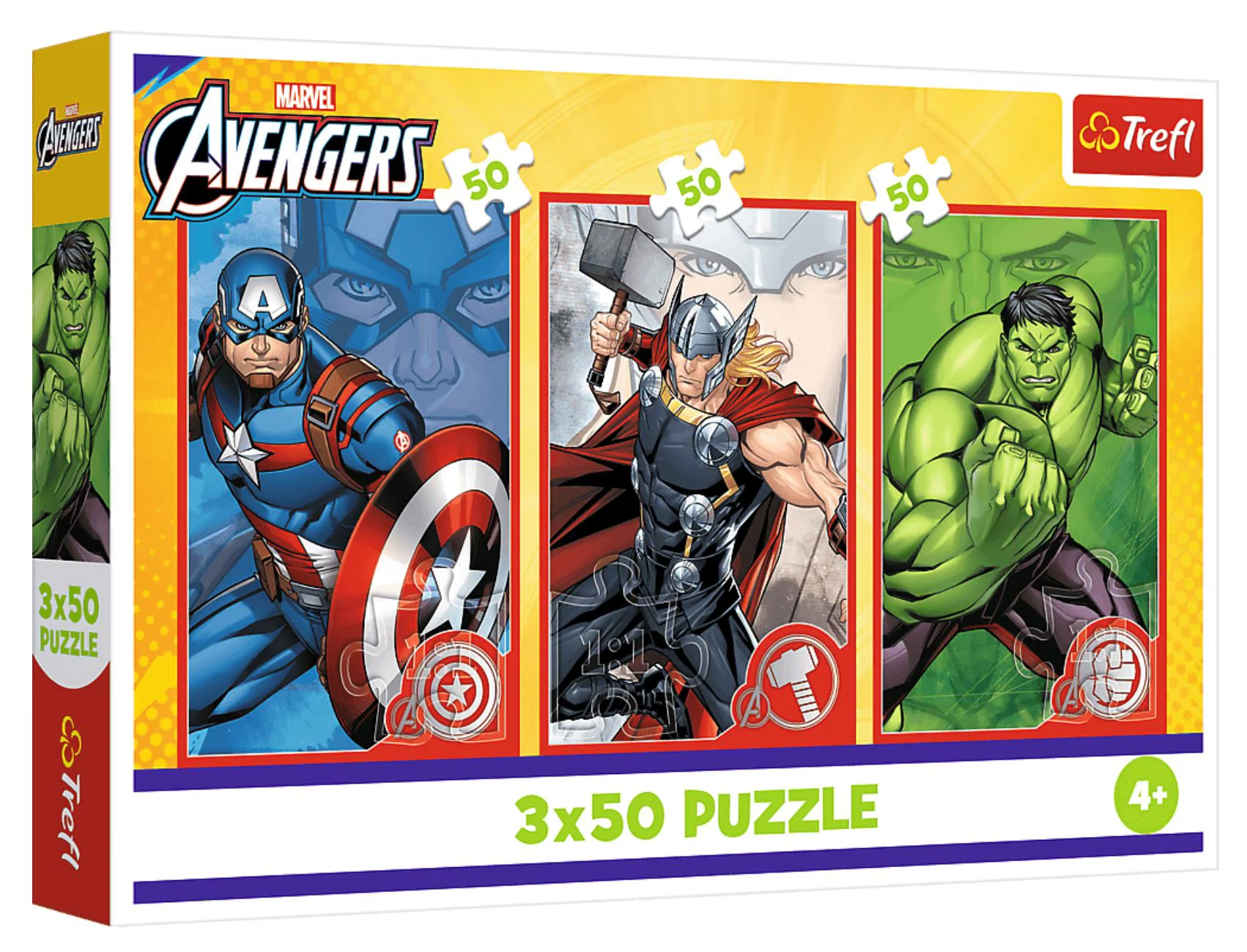 Puzzle 3 in 1 Trefl Marvel The Avengers: Eroul tau, 3x50 el. foto