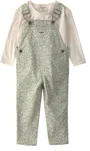 OshKosh Set 2 piese Tiny Flowers - bluza cu maneca lunga si salopeta foto
