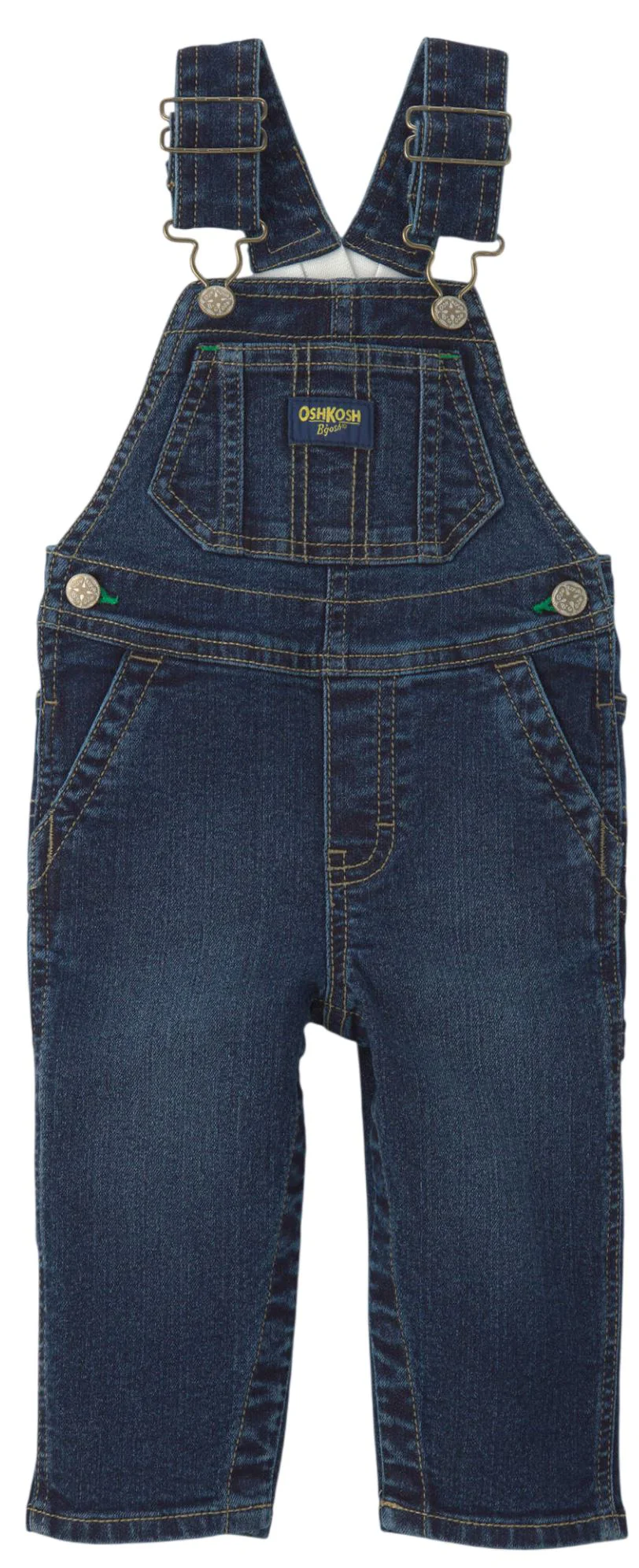 OshKosh Salopeta din denim cu bretele elastice Dark Wash foto