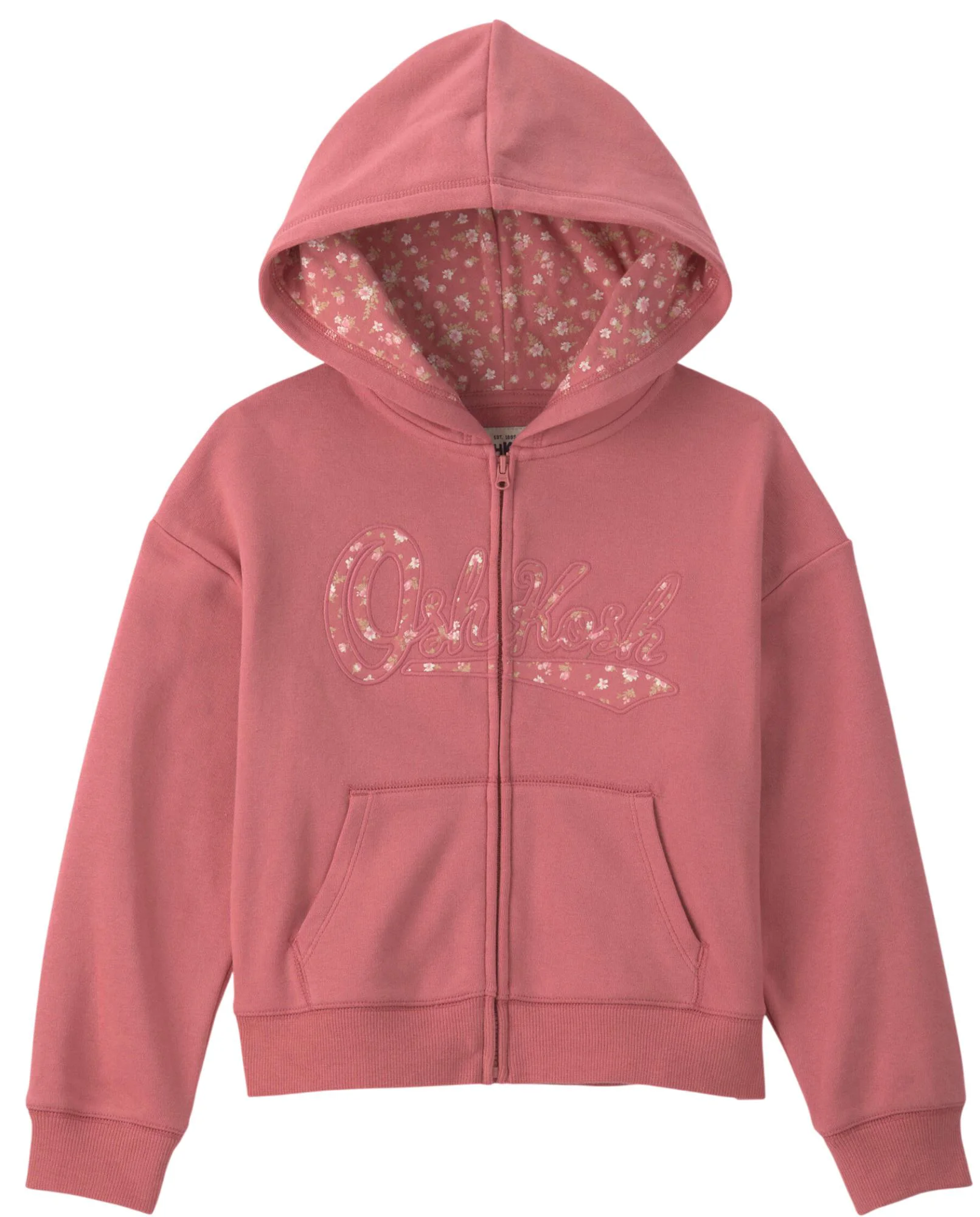 OshKosh Hanorac cu gluga si fermoar Pink Floral foto