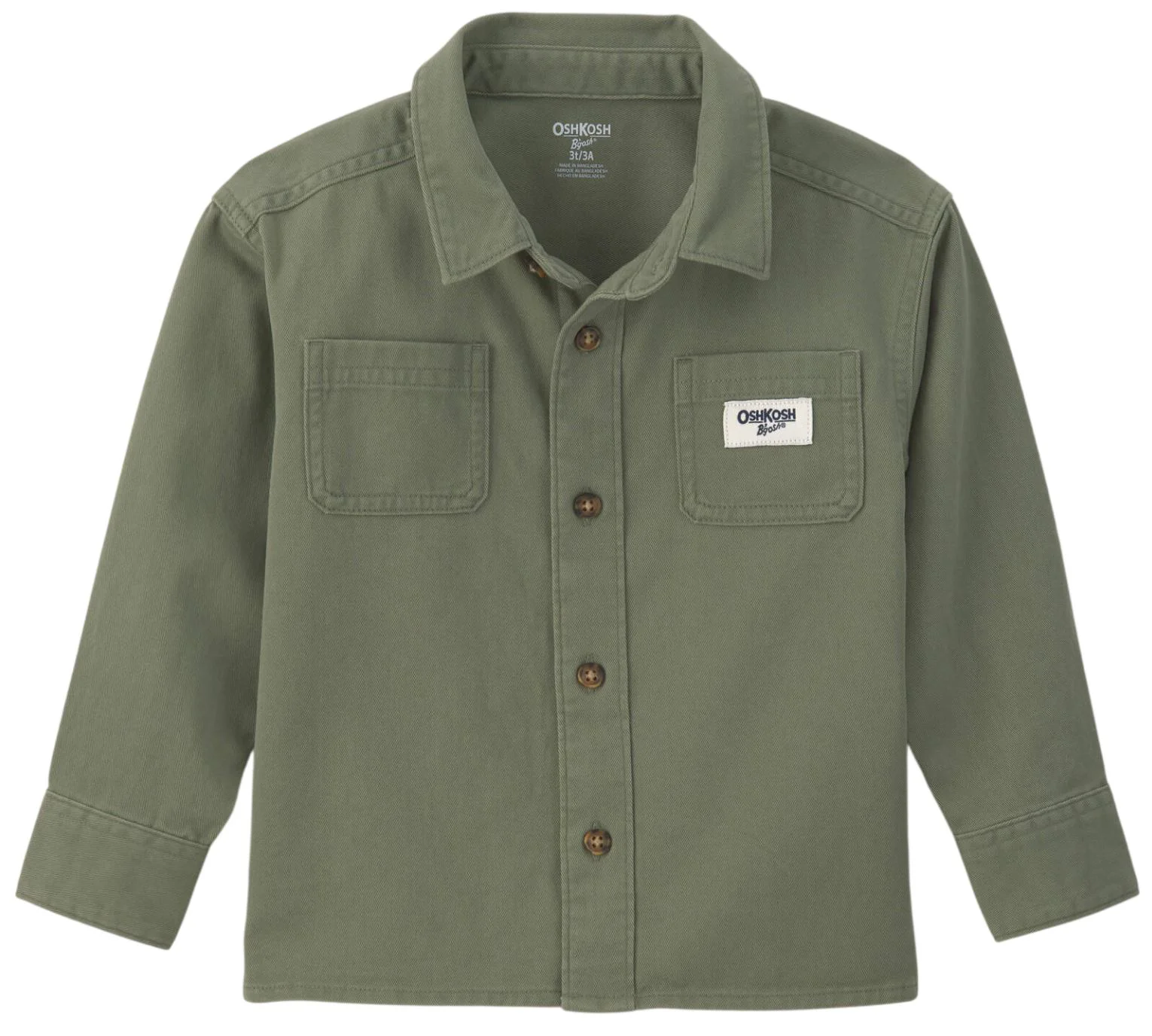 OshKosh Camasa cu maneca lunga Logo Green foto