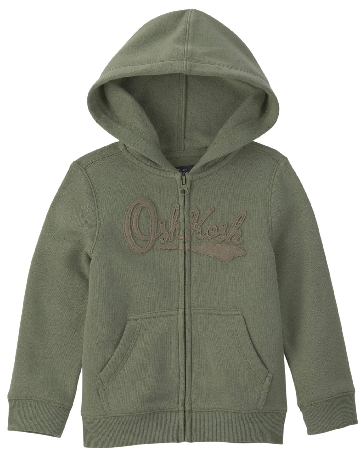 OshKosh Hanorac cu gluga si fermoar Olive foto